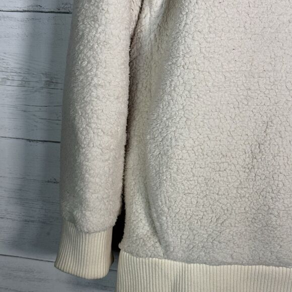 ATHLETA Talus Cream Sherpa Half Zip Pullover Jacket - Picture 3 of 6
